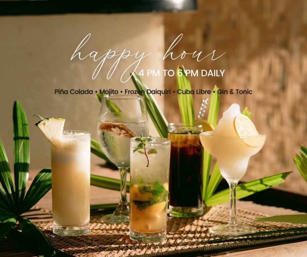 Rojo panglao happy hour cocktails